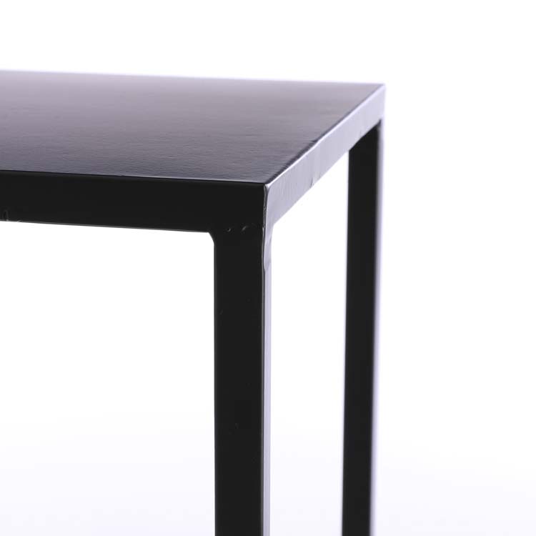 Table d'appoint noire en fer 35x35x33 cm