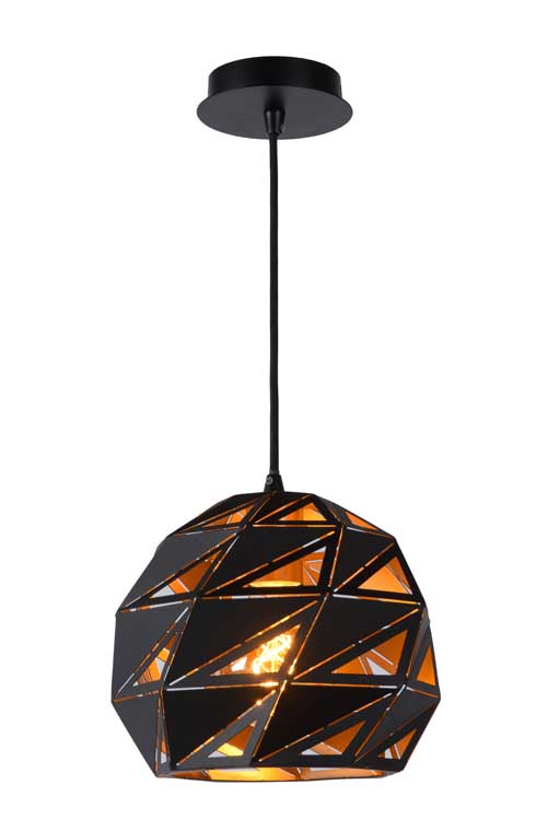 Lucide MALUNGA - Hanglamp - Ø 25 cm - E27 - Zwart