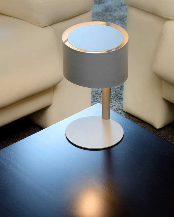 Lucide KNULLE - Lampe de table - Ø 15 cm - E14 - Gris