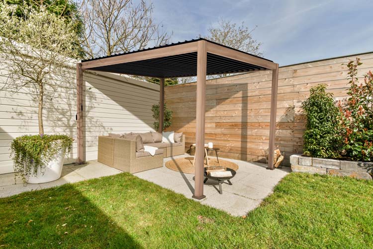 Pergola Solimar alu light maple 400 x 300 x 250 cm manueel