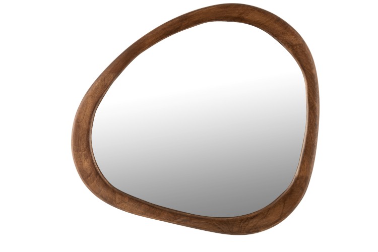 Miroir en bois de mango brun foncé 62x2.5x56 cm