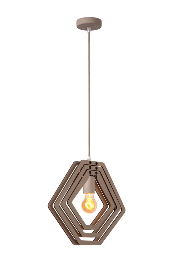 Lucide MAURO - Hanglamp Kinderkamer - 1xE27 - Taupe