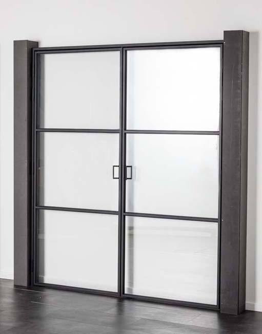 Stalen binnendeur 2x 3W Glass trixi 1760x2040mm rechts
