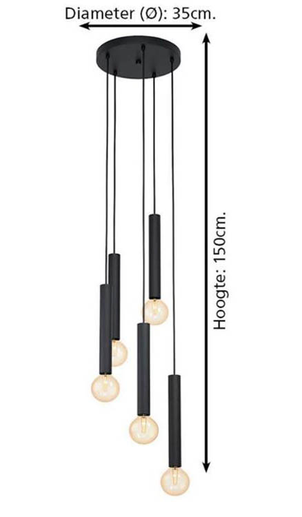 Suspension penduele 5 pieces - E27