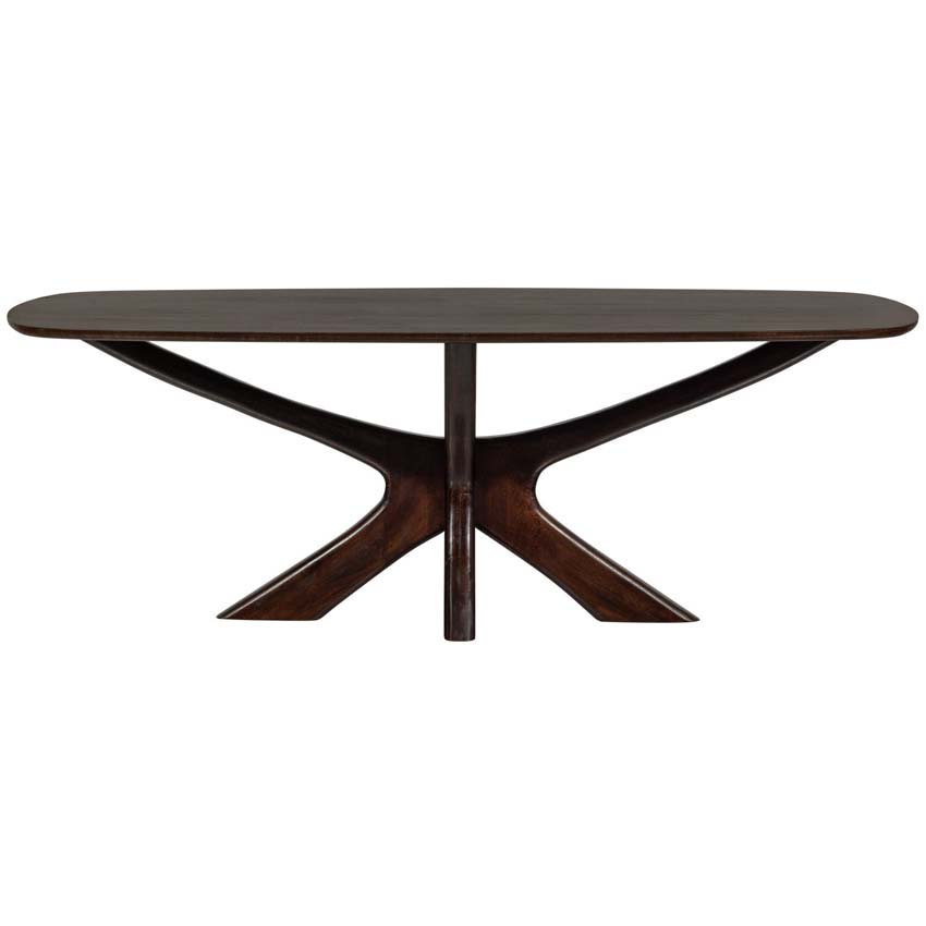 Table Kensington en bois de manguier brune 220x100cm