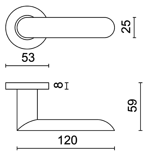 Poignée de porte inox plus Novara 12cm