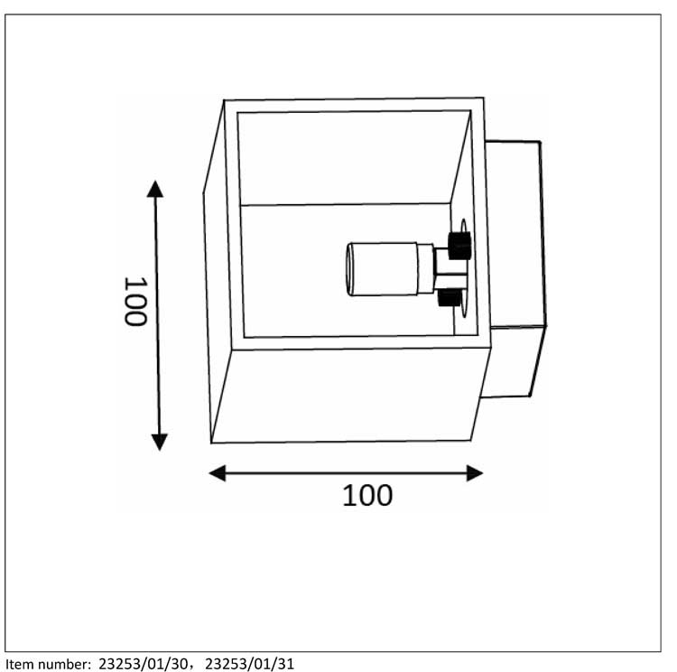 Lucide XERA - Wandlamp vierkant - G9 - Wit