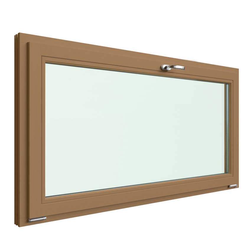 Fenêtre abbatant en bois Meranti Vardelux 68mm naturel 800 x 600 mm