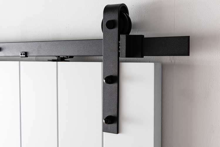 Porte coulissante Kristof avec V-joint + rail robust noir 930x2115 mm