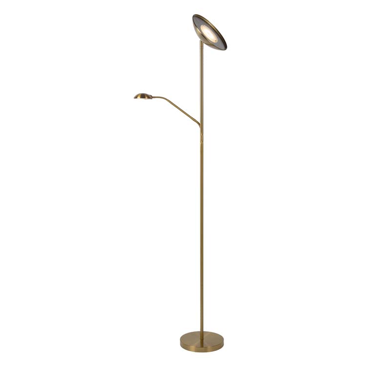 Lucide ZENITH - Lampadaire / lampe de lecture - LED Dim. - 3000K - Or Mat / Laiton