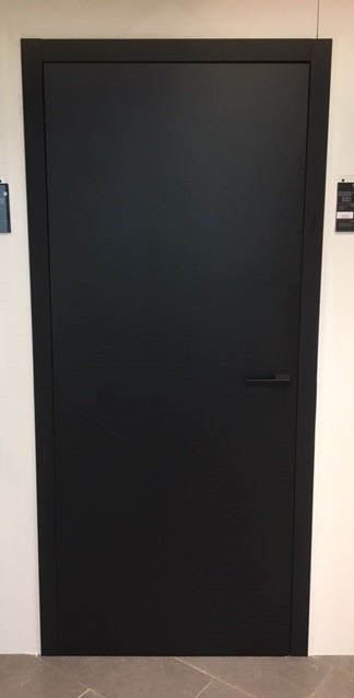 Complete deur invisible flat tubespaan 73cm zwart 211.5cm rechts