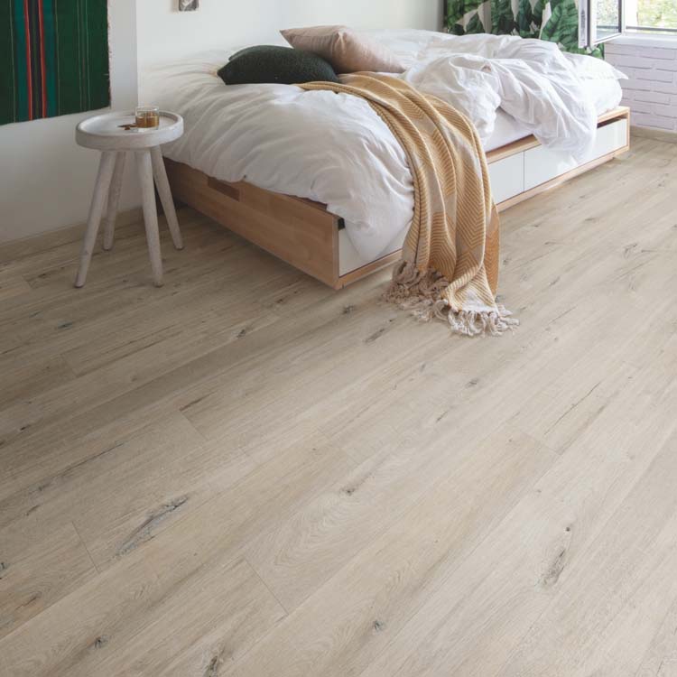 Échantillon Quick-step alpha vinyl medium planks Chêne coton blush blanc