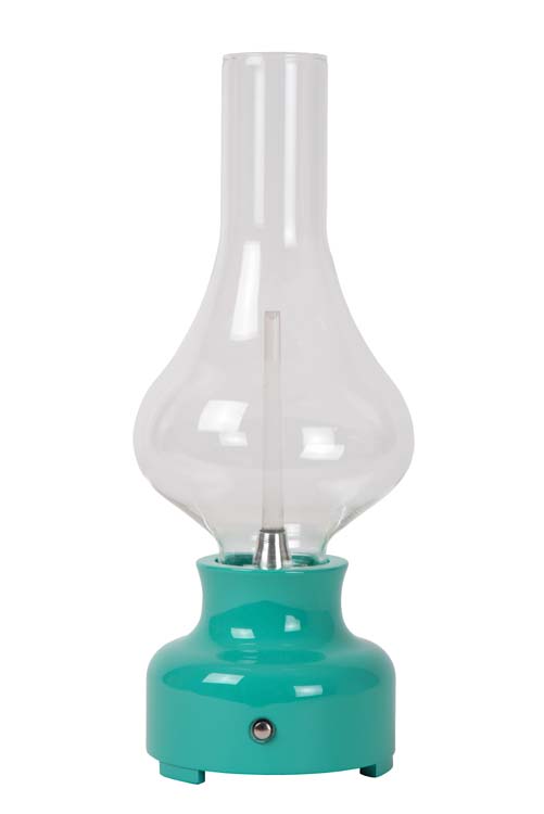 Lucide JASON - Lampe de table Rechargeable - Batterie - LED Dim. - 1x2W 3000K - 3 StepDim - Turquoise