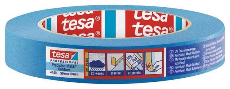 Tesa afplaktape Precision buiten 50m x 19mm