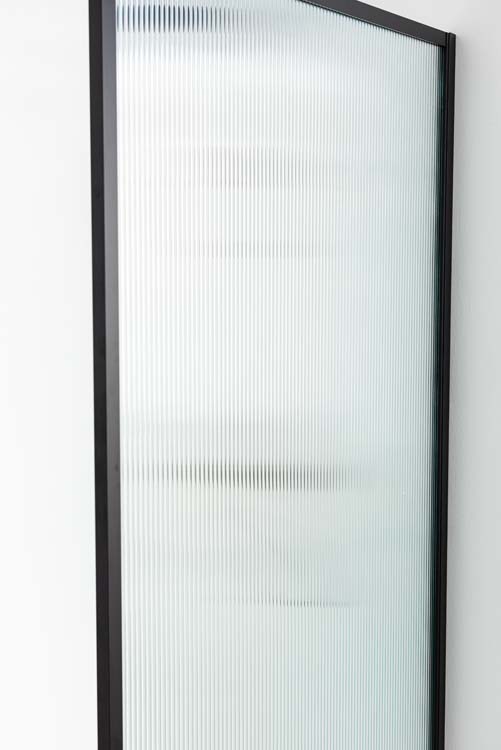 Paroi de douche Umi2 structurée 120 x 200 cm avec barre noir mat