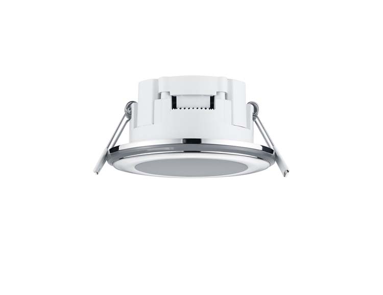 Inbouwspot chroom incl. 1 x 5,5W LED/ 3000K/ 420Lm diam8,2cm