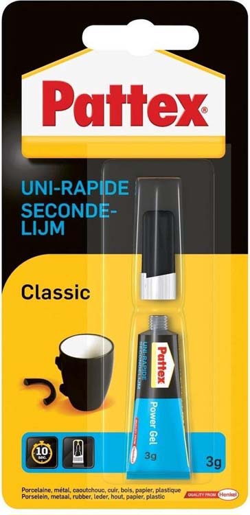 Pattex classic secondelijm uni rapide 3 gr.