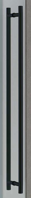 Poignée pour porte en verre mod 101 noir mat ronde 40cm