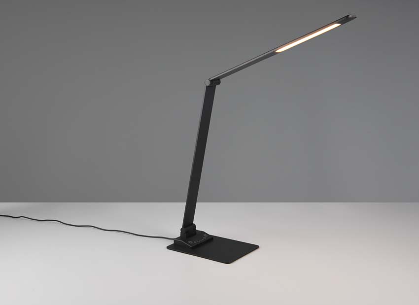 Lampe de bureau - noir - 650 lumen - 3000-6500K - hauteur 71.9 cm