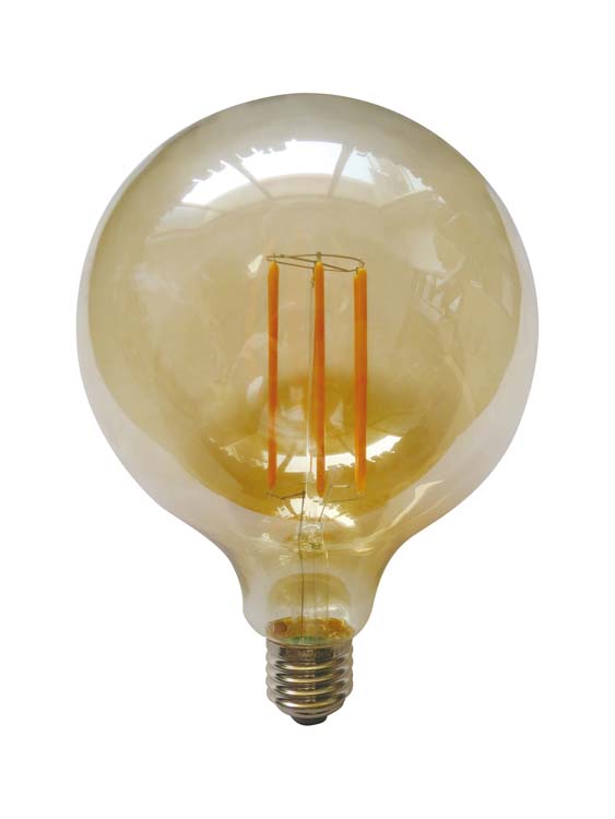 LED lamp E27 5W 600LM globe vintage gold diam 95mm