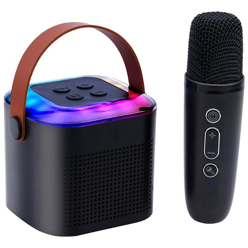 Karaoke set mini met microfoon 9.5x9.5x8cm