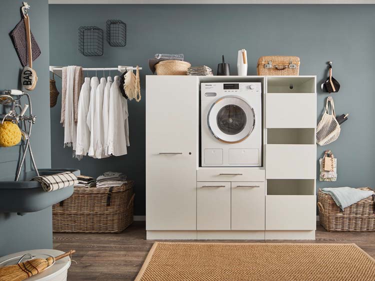 Armoires de machine à laver - Decowash - blanc - set 10 67,5X167,5X162