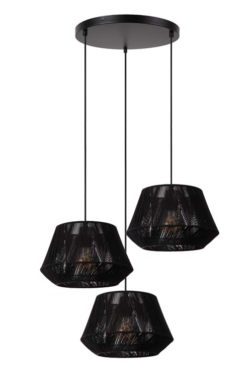 Lucide JESSICA - Suspension - Ø 35,5 cm - 3xE27 - Noir