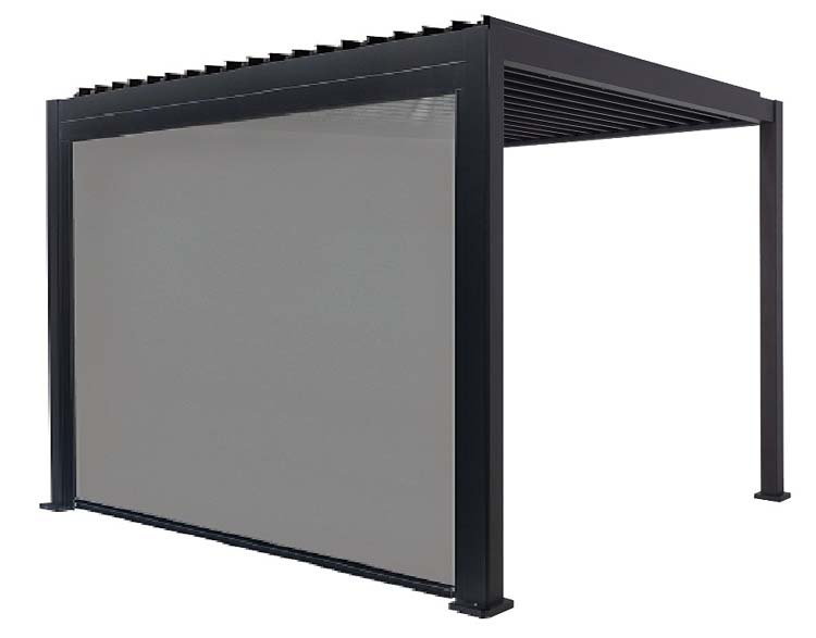 Screen anthracite pour pergola Solimar B400xH250cm