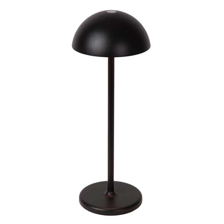 Lucide JOY - Lampe de table Extérieur Rechargeable - Batterie - Ø 12 cm - LED Dim. - 1x1,5W 3000K - IP54 - Noir