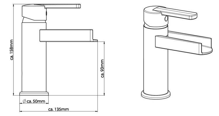 Robinet de lavabo Next 15,80cm chrome