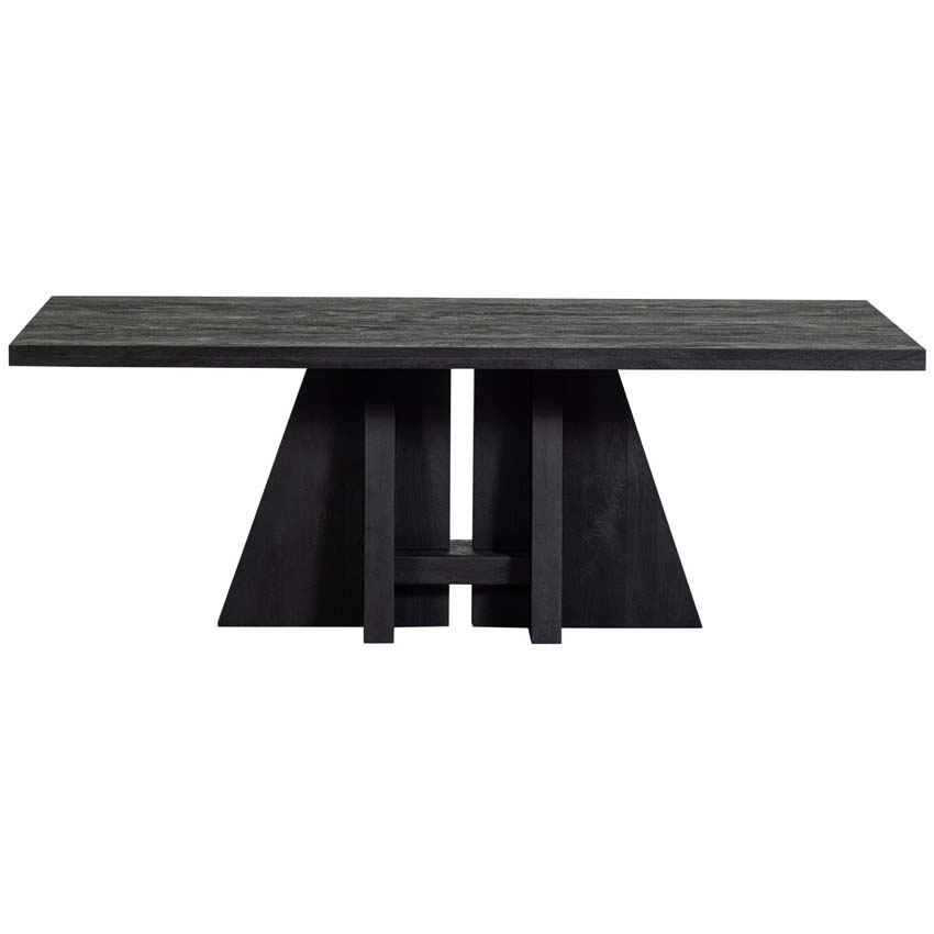 Table Kenneth en bois de manguier rectangulaire noire 180x100cm