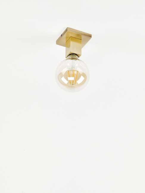 Plafonnier mat goud E27 excl lamp LED mogelijk
