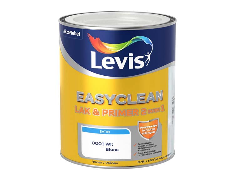 Levis Easyclean lak satin wit 0,75L