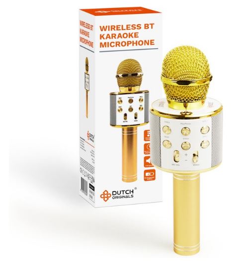 Microfoon karaoke goud - draadloos