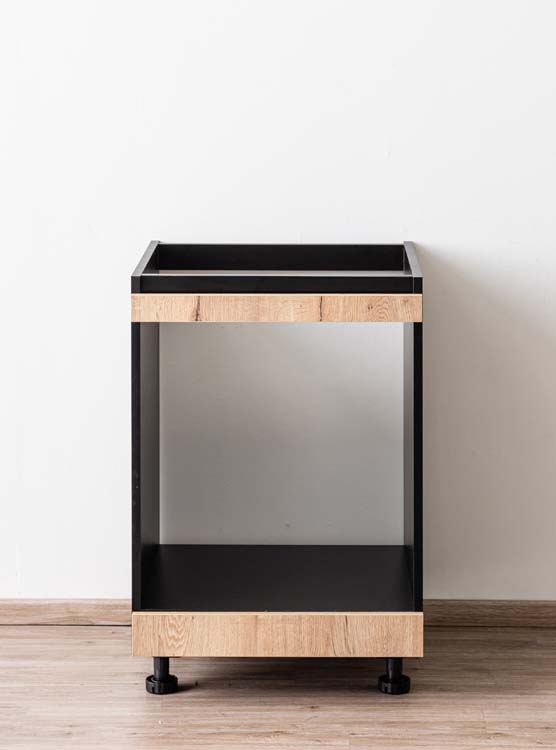Keukenkast Plenti onderkast voor oven zwart-houtlook