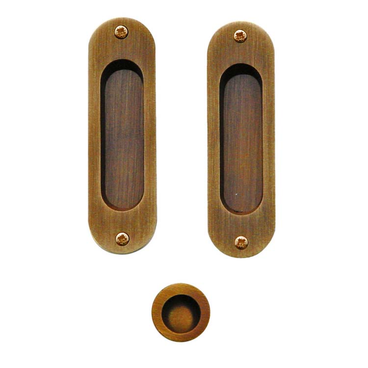 Coquille de porte altamura ovale bronze par set