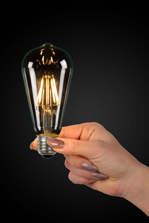 ST64 Class B - Ampoule filament - Ø 6,4 cm - LED Dim. - E27 - 1x7W 2700K - Transparent