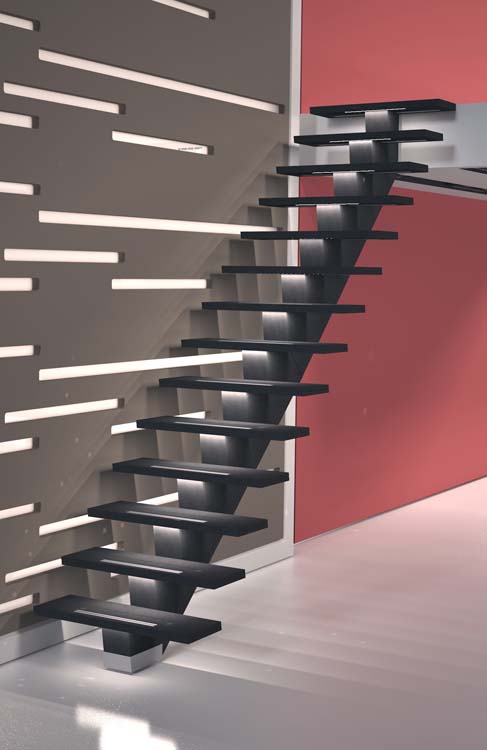 Escalier Flieden valchromat avec bandes alu