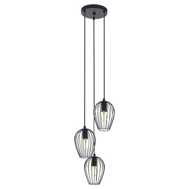 Luminaire suspendue noir excl lampe LED possible