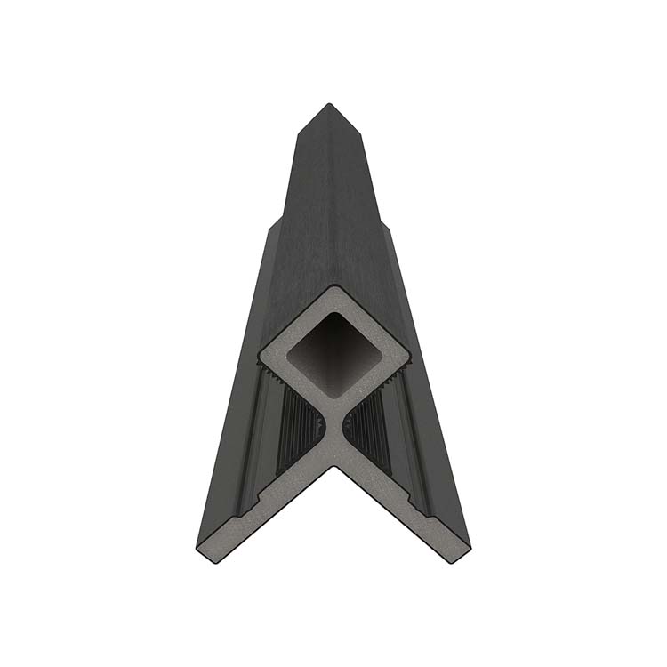 Profil d'angle line up outdoor composite noir 7x8x300cm