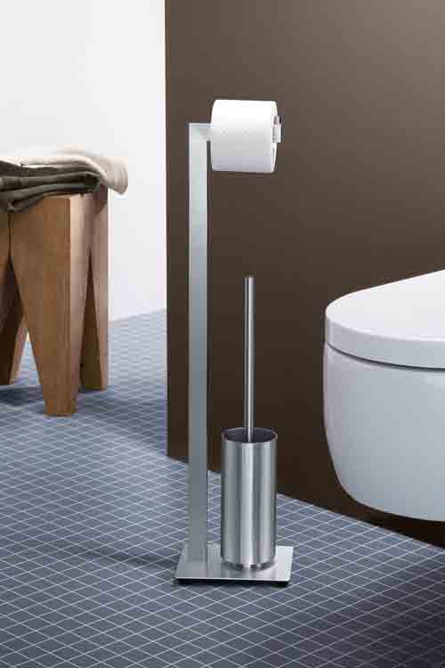 Zack Linea toiletbutler mat roestvrij staal H72.5 cm