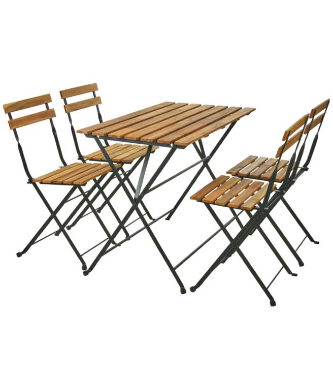 Bistro set teak 4 personen