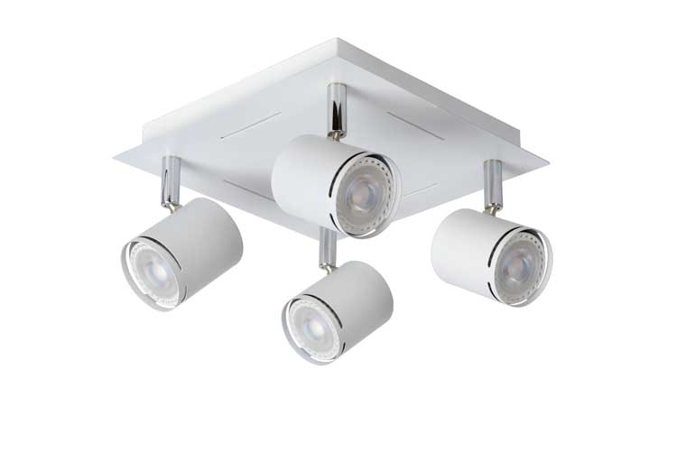Lucide RILOU - Spot plafond - LED Dim. - GU10 - 4x5W 3000K - Blanc