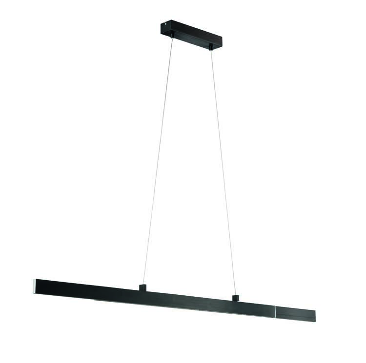 Hanglamp 1x LED 24W - Antraciet - Acryl glas