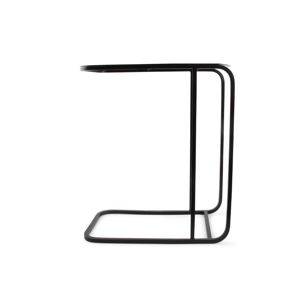 Table d'assise Ivy noire métal 42x25x50 cm
