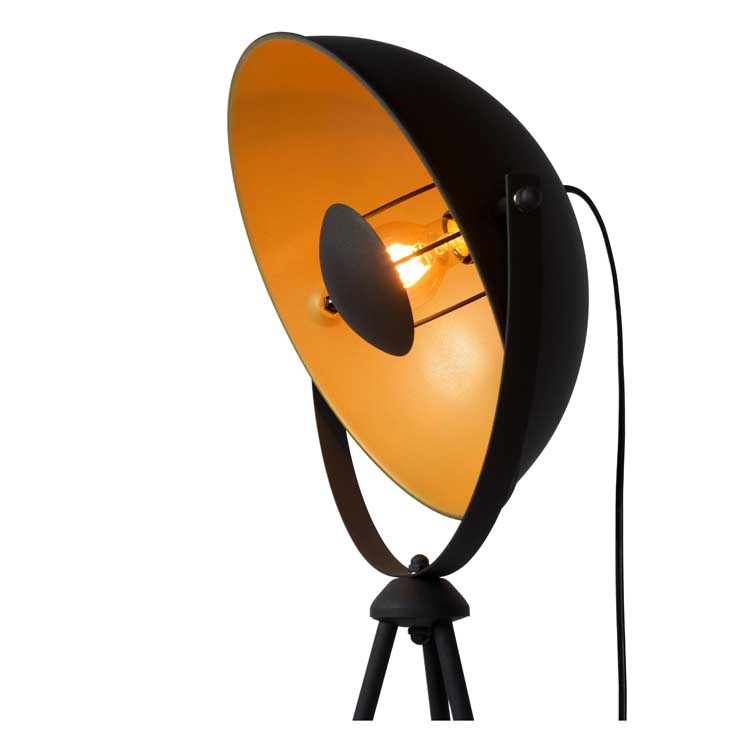 Lucide ALVARO - Lampe de table - E27 - Noir