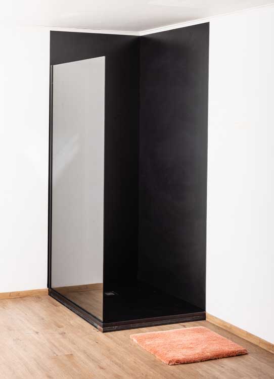 Douche-achterwand Minimalism 120x250cm zwart
