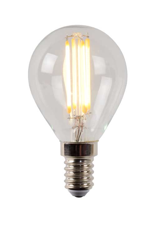 Lucide LED BULB - Filament lamp - Ø 4,5 cm - LED Dimb. - E14 - 1x4W 2700K - Transparant