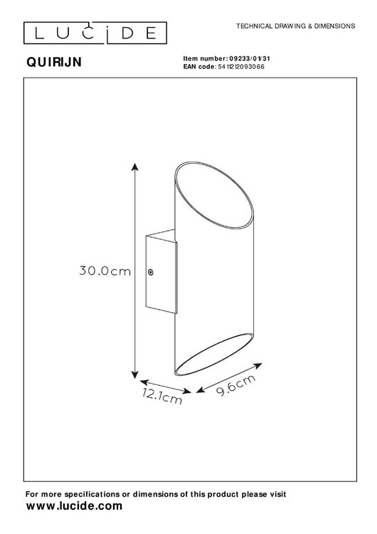 Wandlamp - Ø 10 cm - 1xG9 - Wit