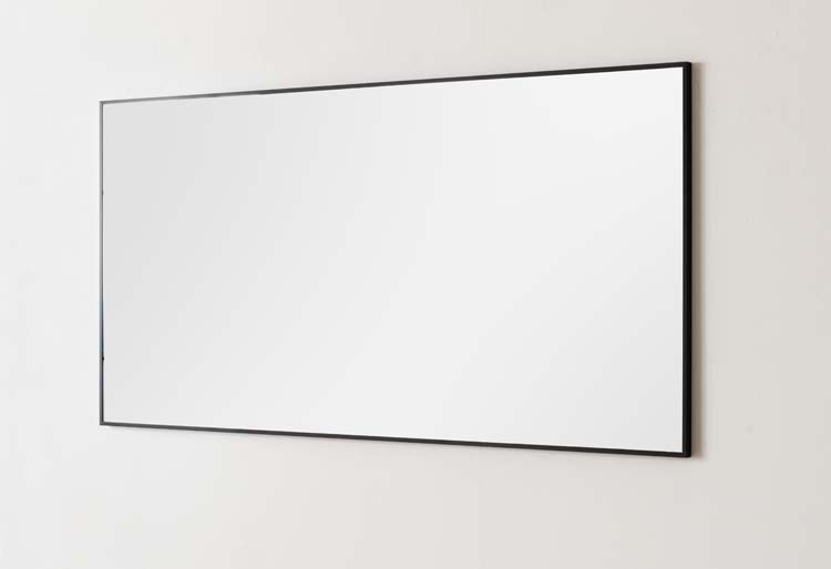 Miroir Tamino alu cadre noir mat 1400x700x20mm